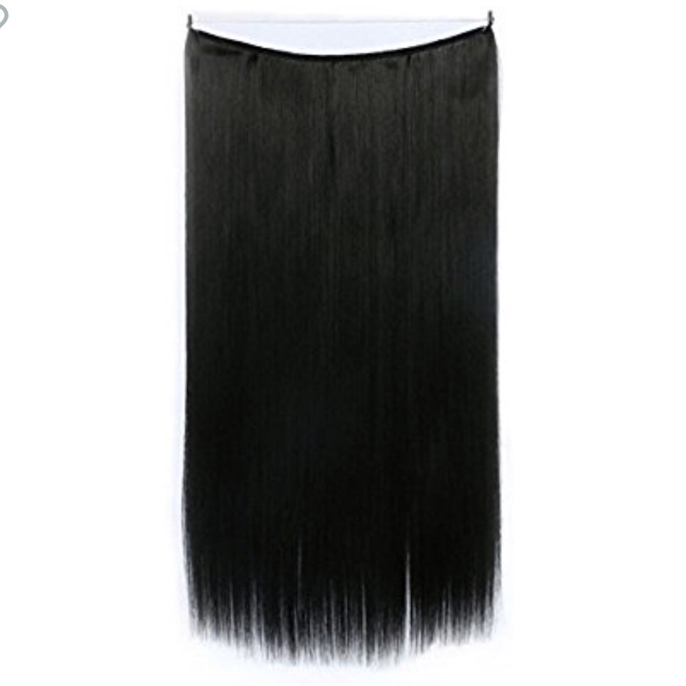 Black 22” Straight Halo Hair Extensions